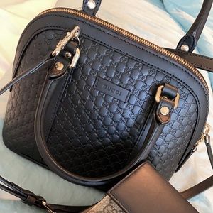 Gucci Guccissima Dome Mini and wallet